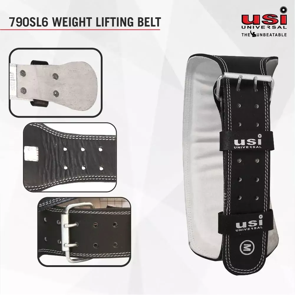 USI Universal 790SL6 Suede Leather Gym Belt