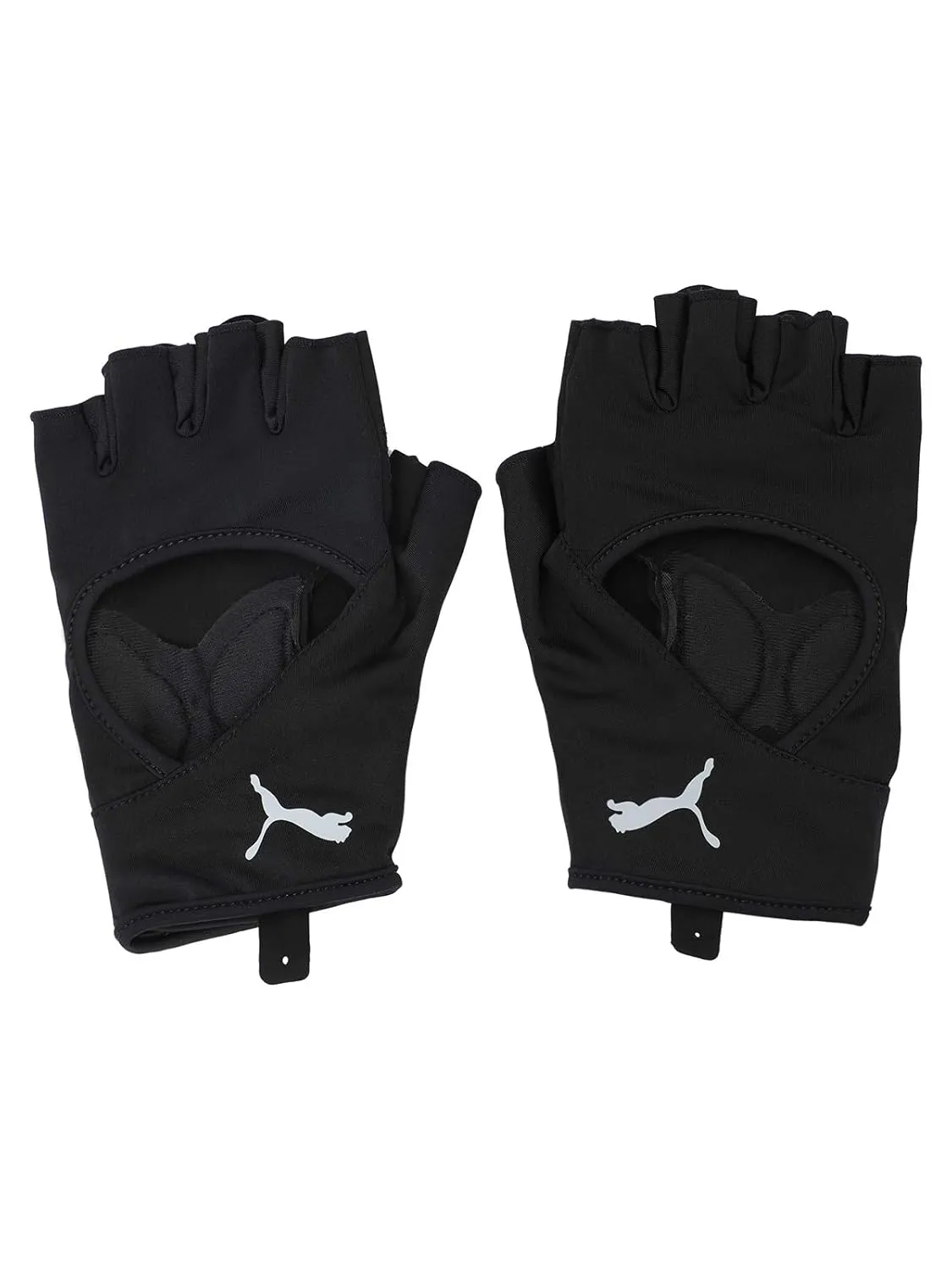 Puma Essential Training Fingered Gloves Black Gray Violet 041465-01 Full Finger Gym Medium