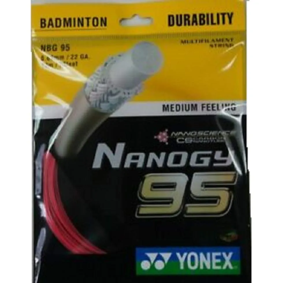 Yonex Nanogy 95 Badminton String Carbon Nanotube Durable Repulsion Japan Red 0.69mm 10m
