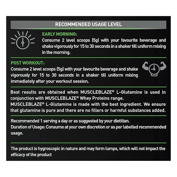 MuscleBlaze Micronized L-Glutamine
