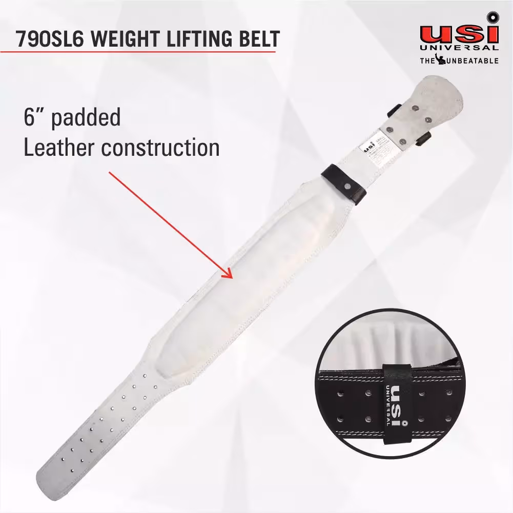 USI Universal 790SL6 Suede Leather Gym Belt
