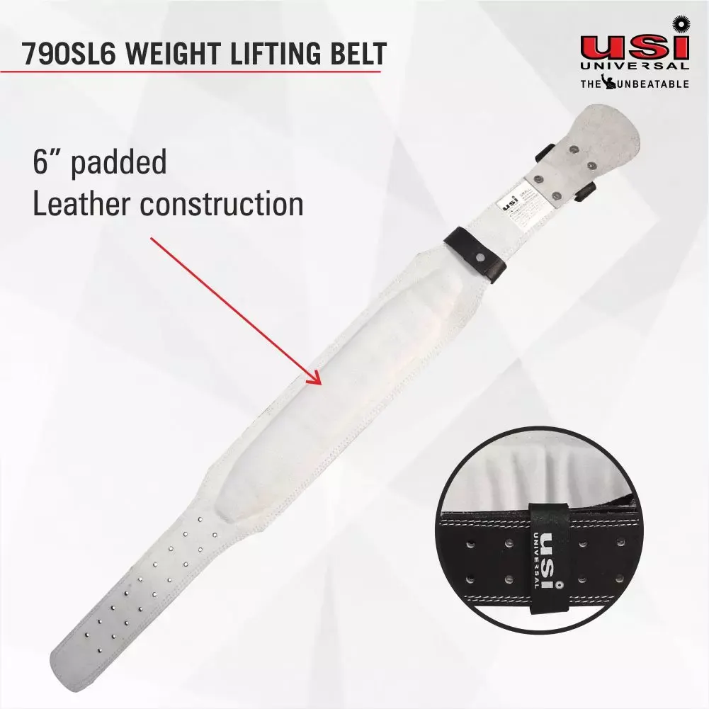 USI Universal 790SL6 Suede Leather Gym Belt