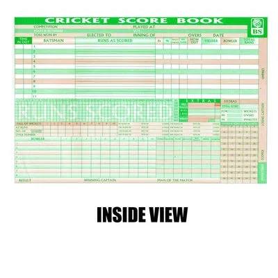 Mikado Cricket Score Book 40 Innings