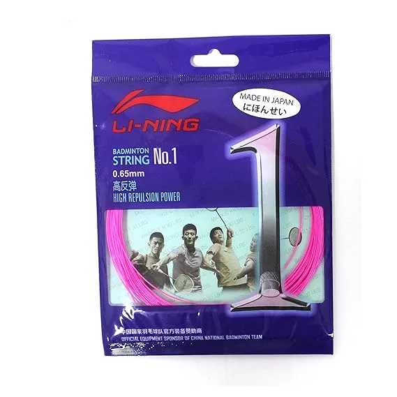 Li-Ning String No.1 Badminton String 3D KNIT High Repulsion Pink 0.65mm 10m