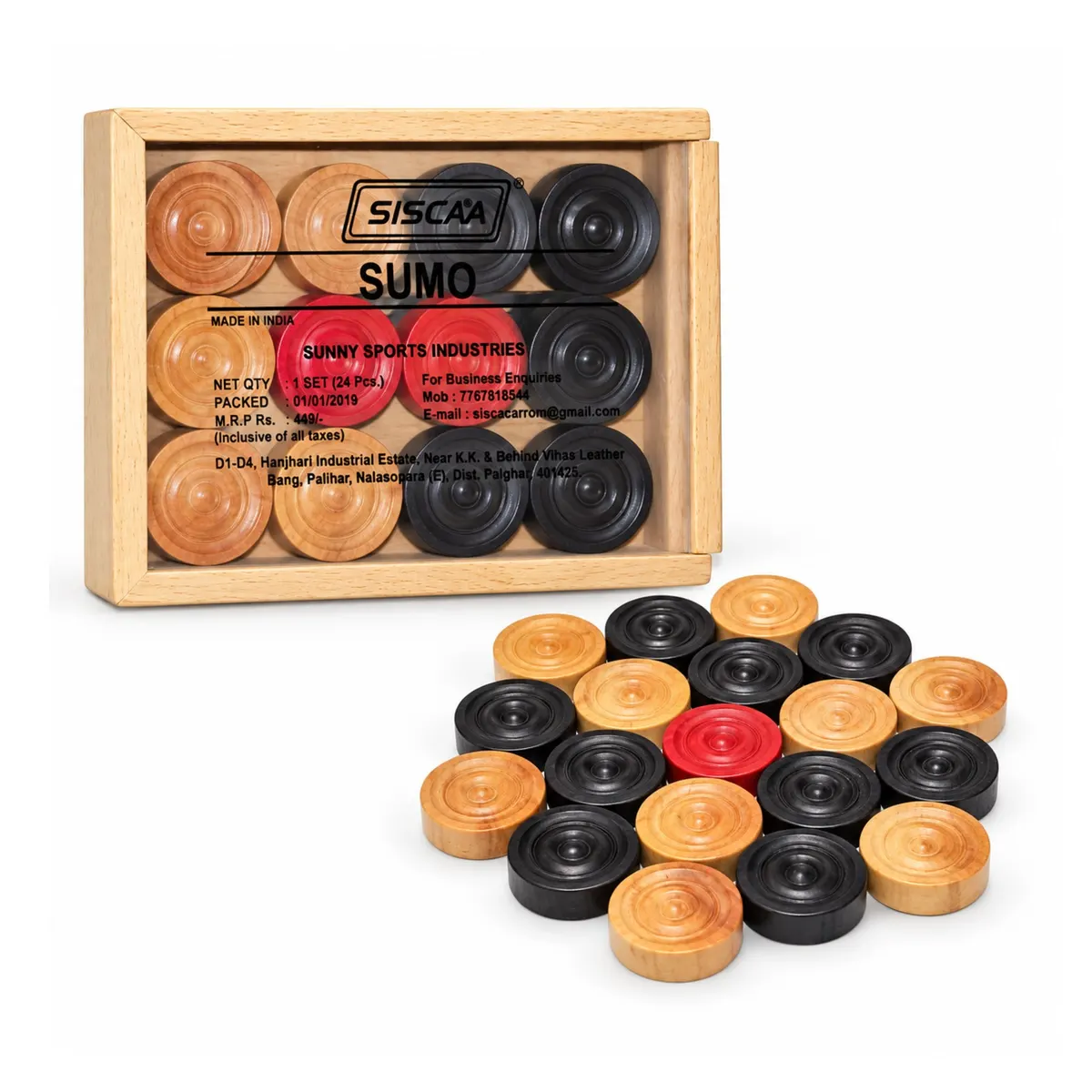 Siscaa Sumo Carrom Coins Set