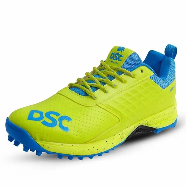 DSC Jaffa 22 Cricket Shoes White Lime Yellow Size 10