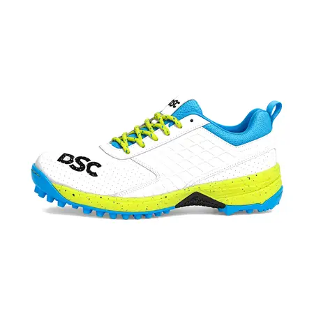 DSC Jaffa 22 Cricket Shoes White Lime Yellow Size 7