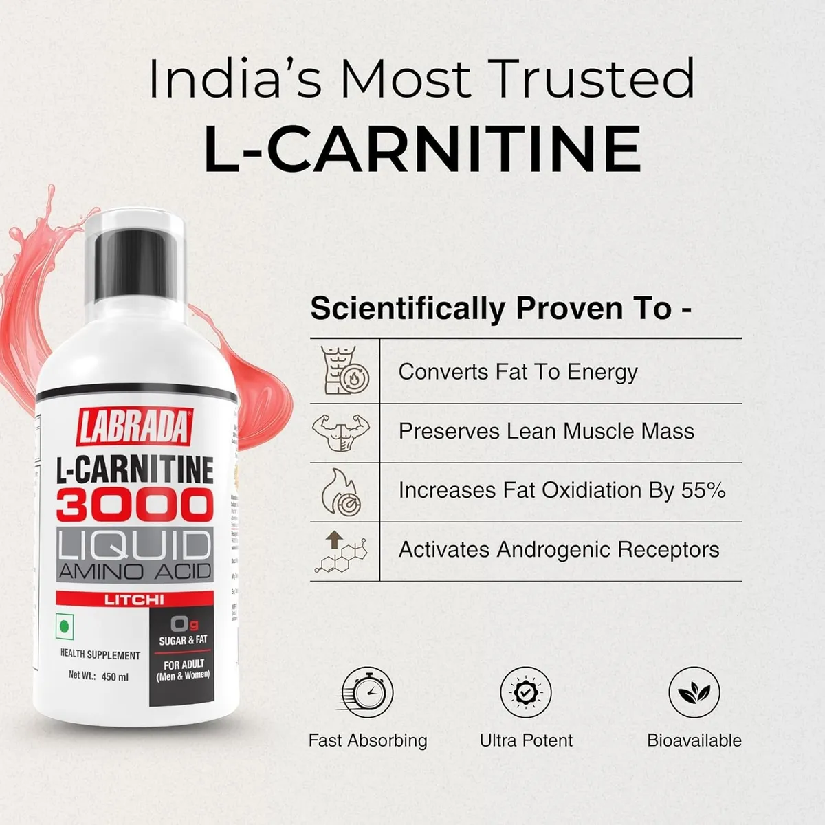Labrada L-Carnitine 3000mg Liquid