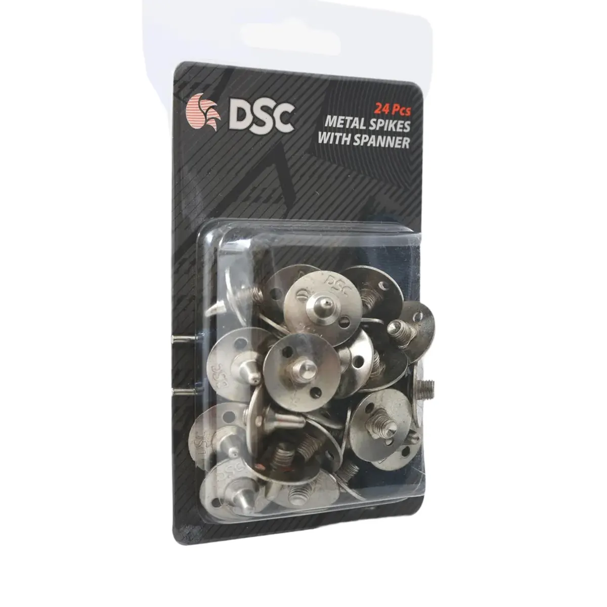 DSC Metal Cricket Spikes with Spanner (Pack of 24)