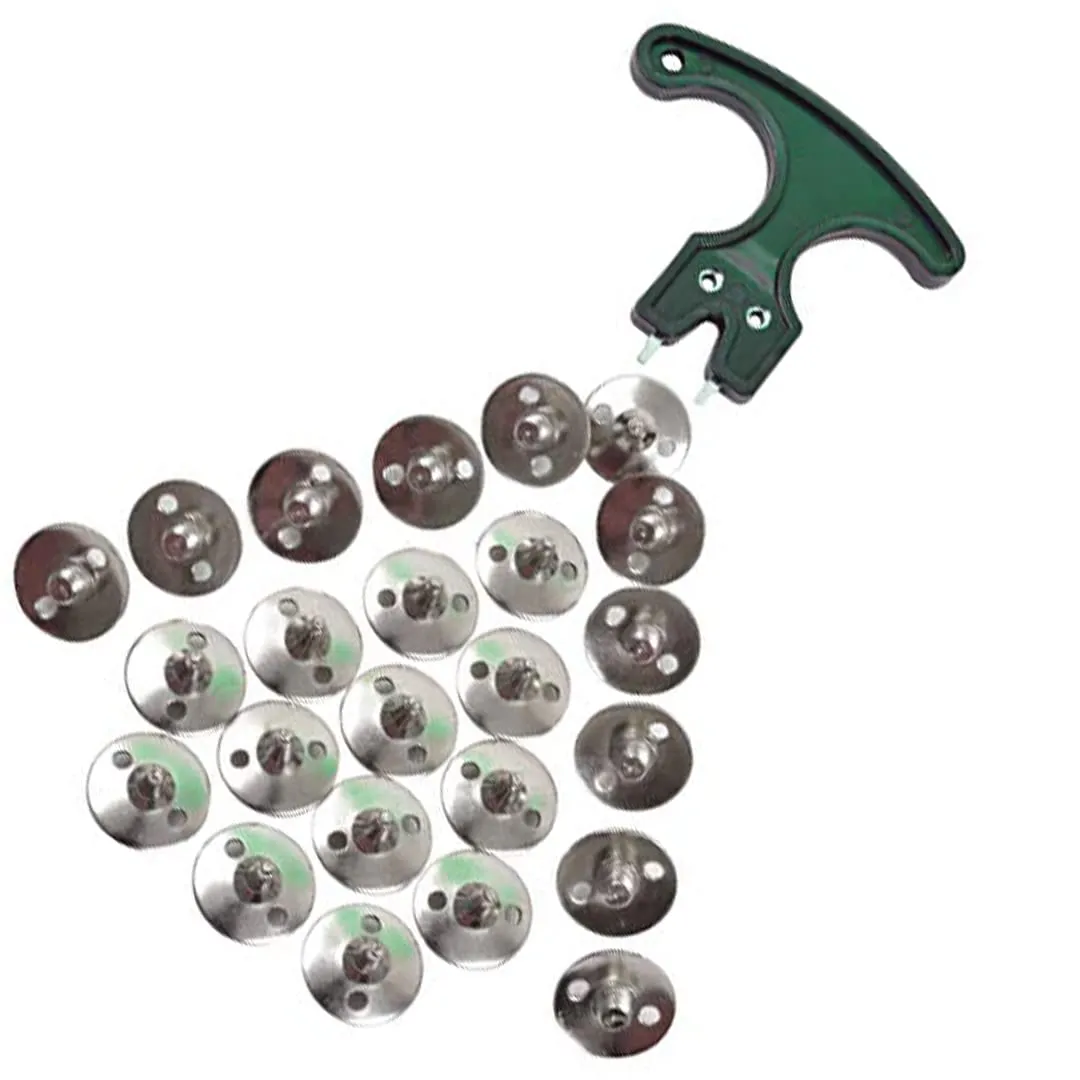 DSC Metal Cricket Spikes with Spanner (Pack of 24)
