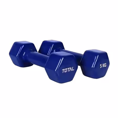 Total Vino Neoprene Dumbbell Blue 5 KG Pair