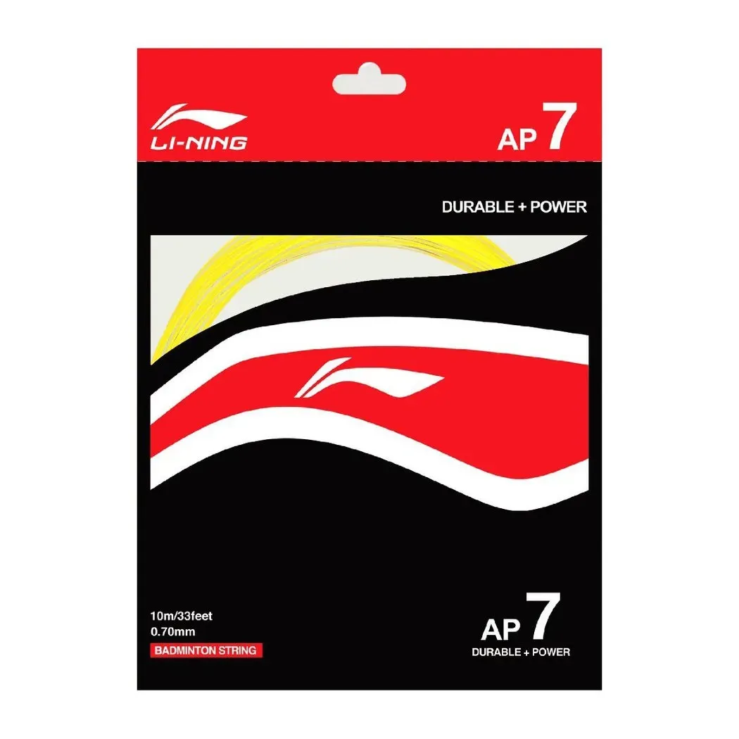 Li-Ning AP-7 Badminton String Durable Multifilament Yellow