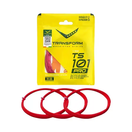 Transform String 101 Pro Badminton String Red