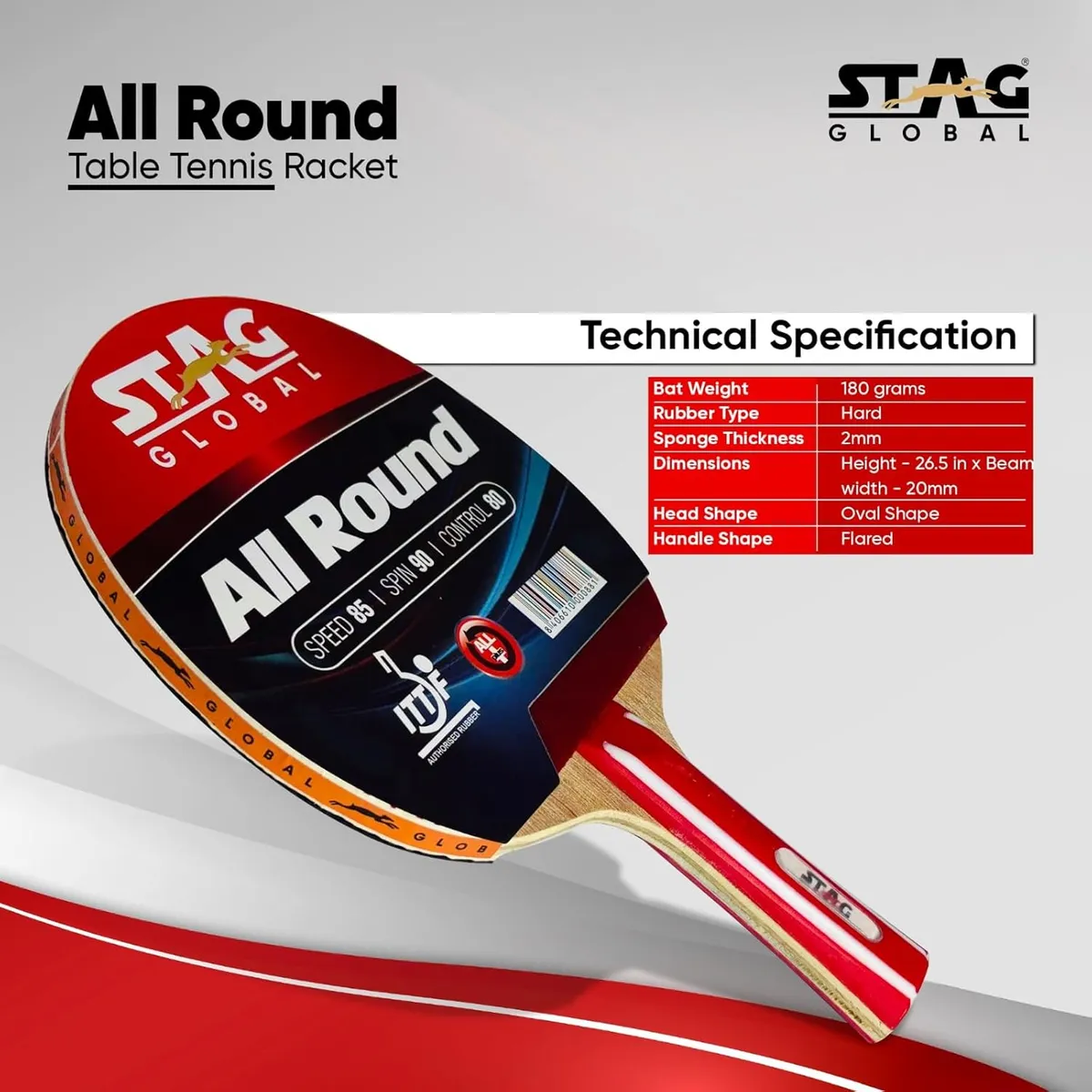 Stag All Rounder Table Tennis Bat