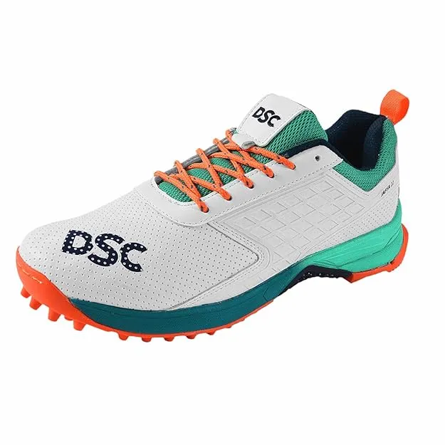 DSC Jaffa 22 Cricket Shoes Sea Green Fluorescent Orange Size 10