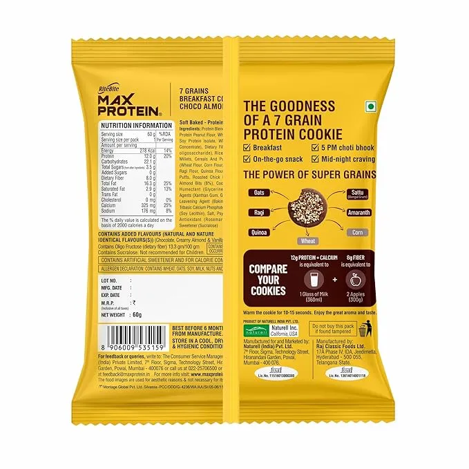 RiteBite Max Protein Choco Almond Cookie