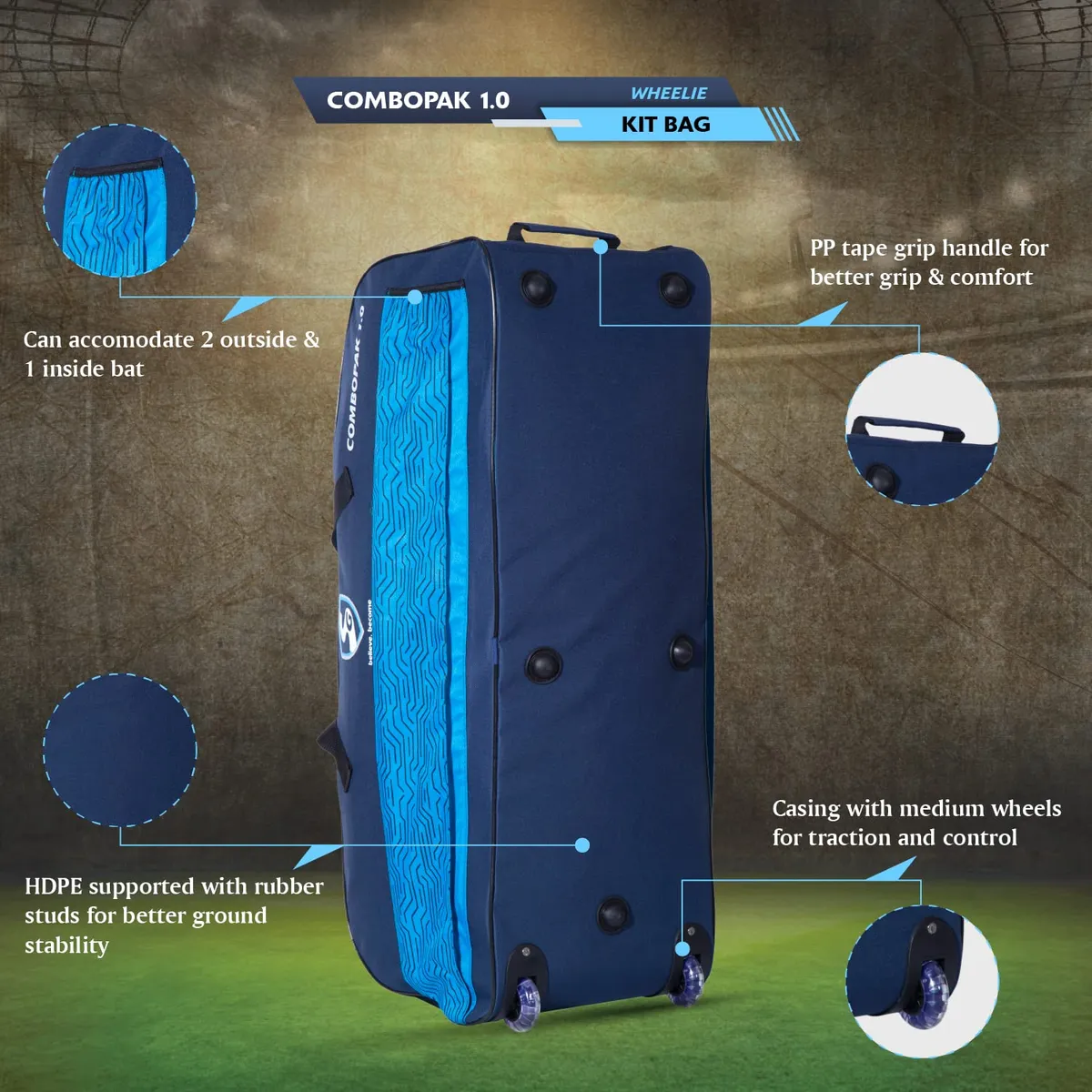 SG Combopak 1.0 Wheelie Cricket Kit Bag