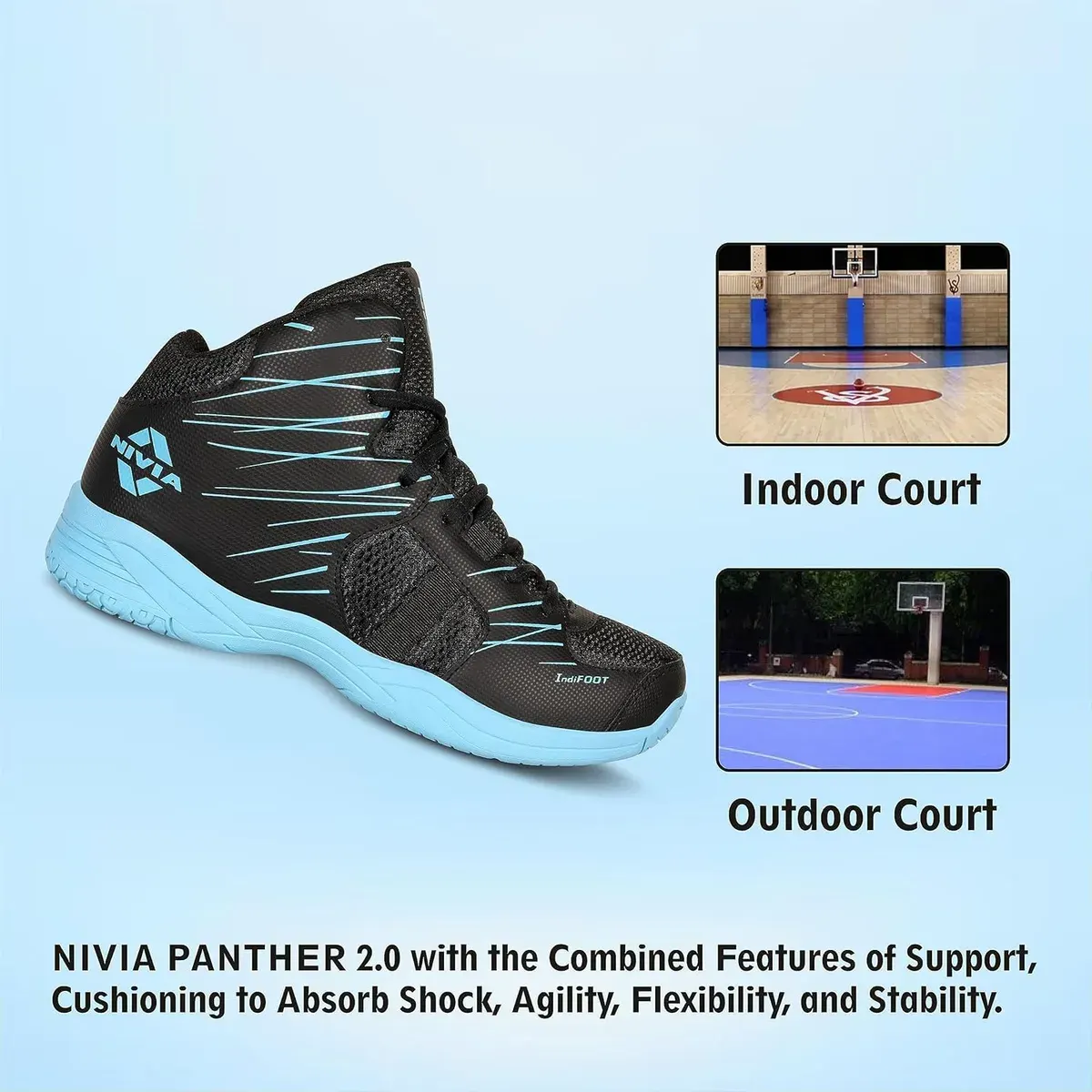 Nivia Panther 3.0 Kids Basketball Shoes