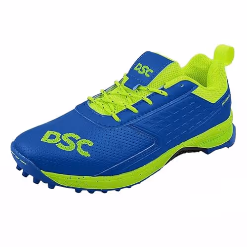 DSC JAFFA 22 Cricket Shoes Rubber Spike Royal Blue/Orange 2023 Size 6