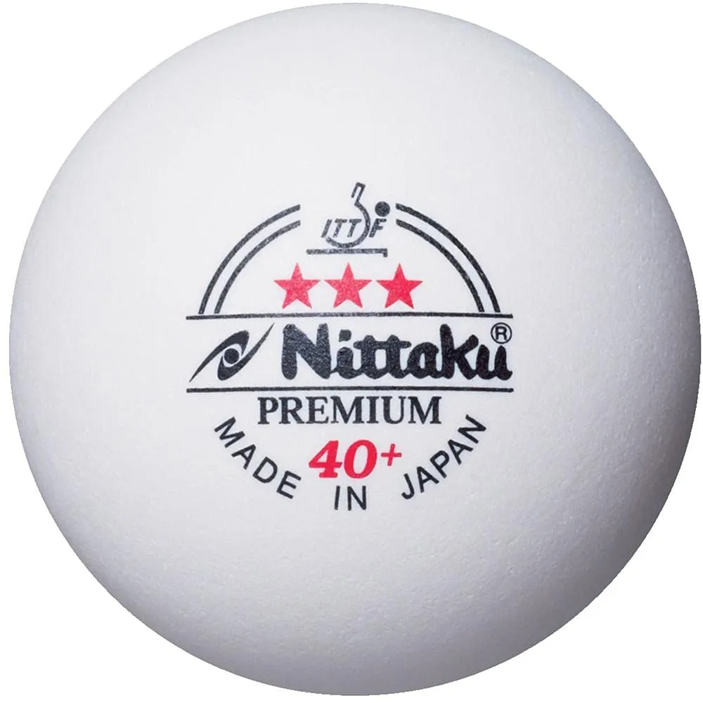 Nittaku 3 Star 40+ Plastic Premium Table Tennis Ball