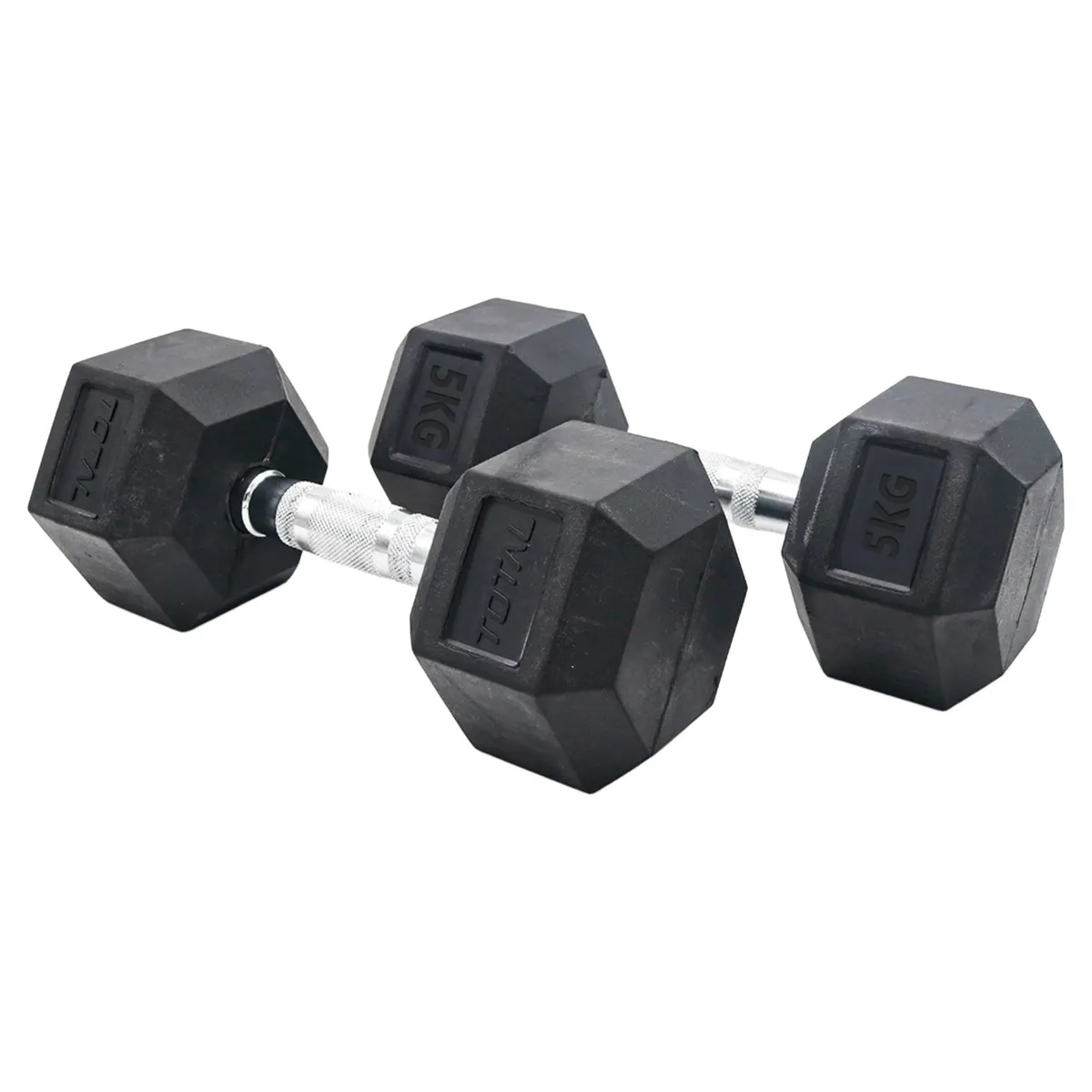 Total Hexagonal Rubber Dumbbell (Pair)
