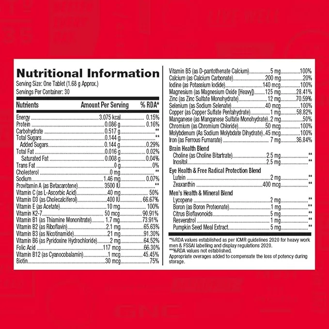 GNC Mega Men One Daily Multivitamin