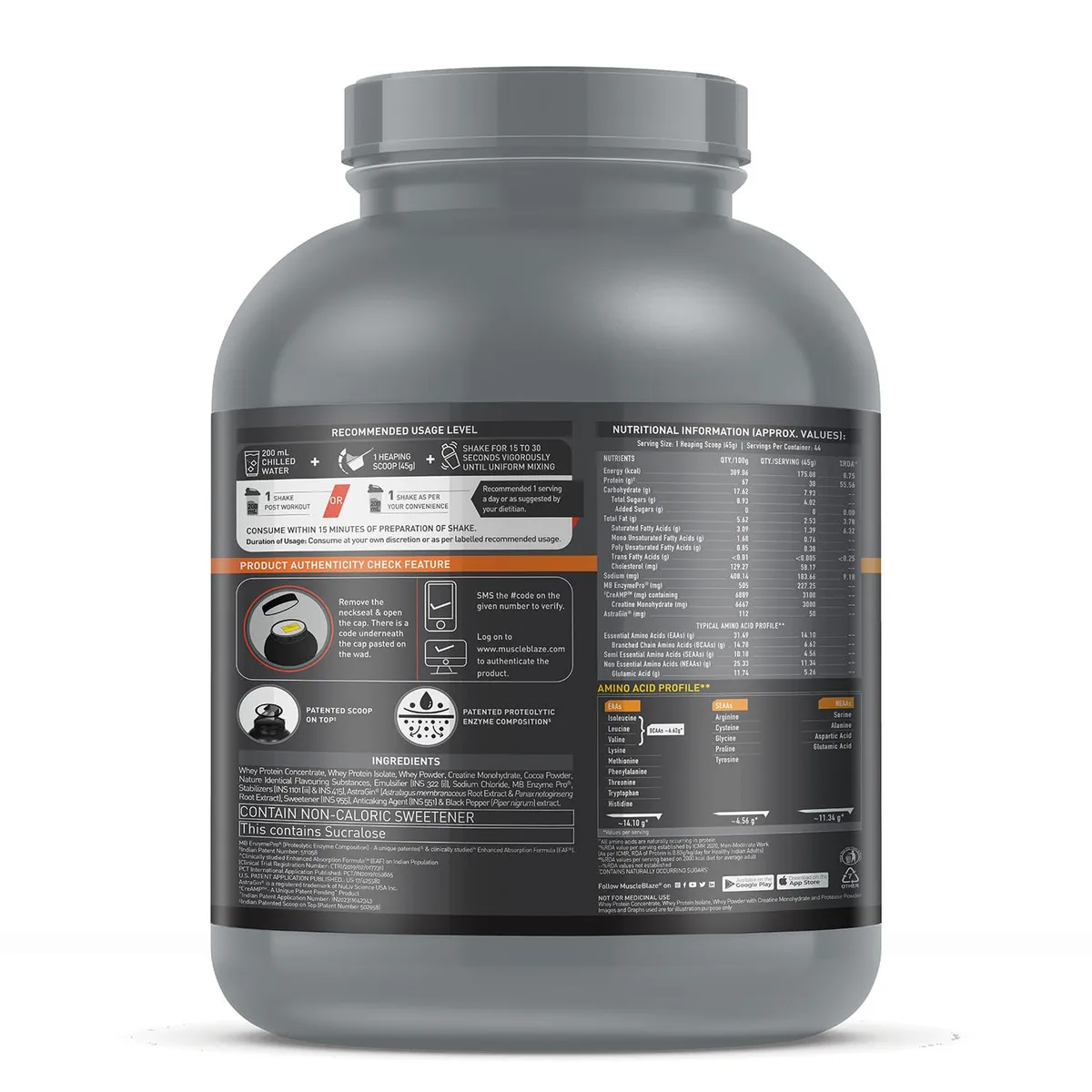 MuscleBlaze Biozyme Whey Protein PR