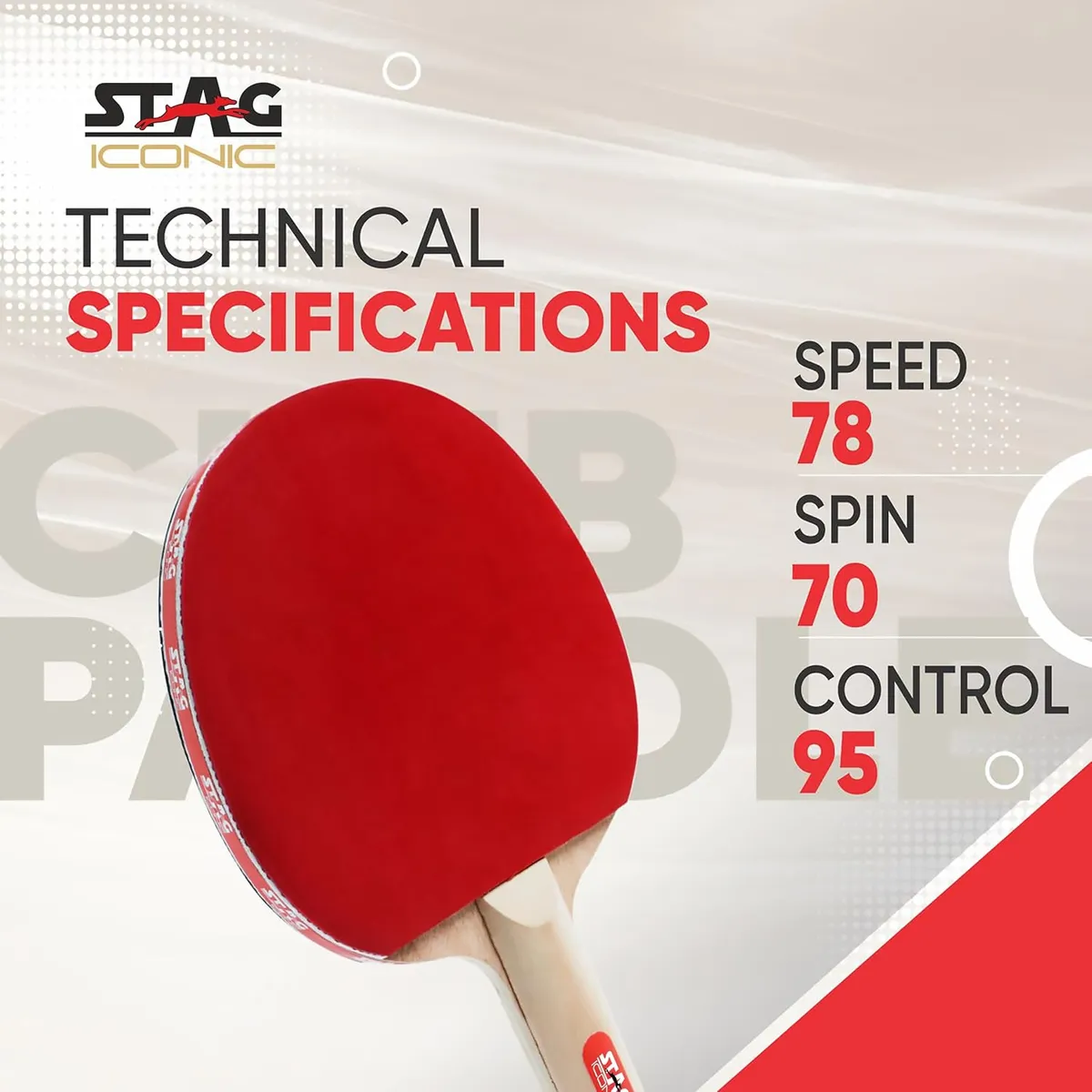 Stag Club Table Tennis Bat