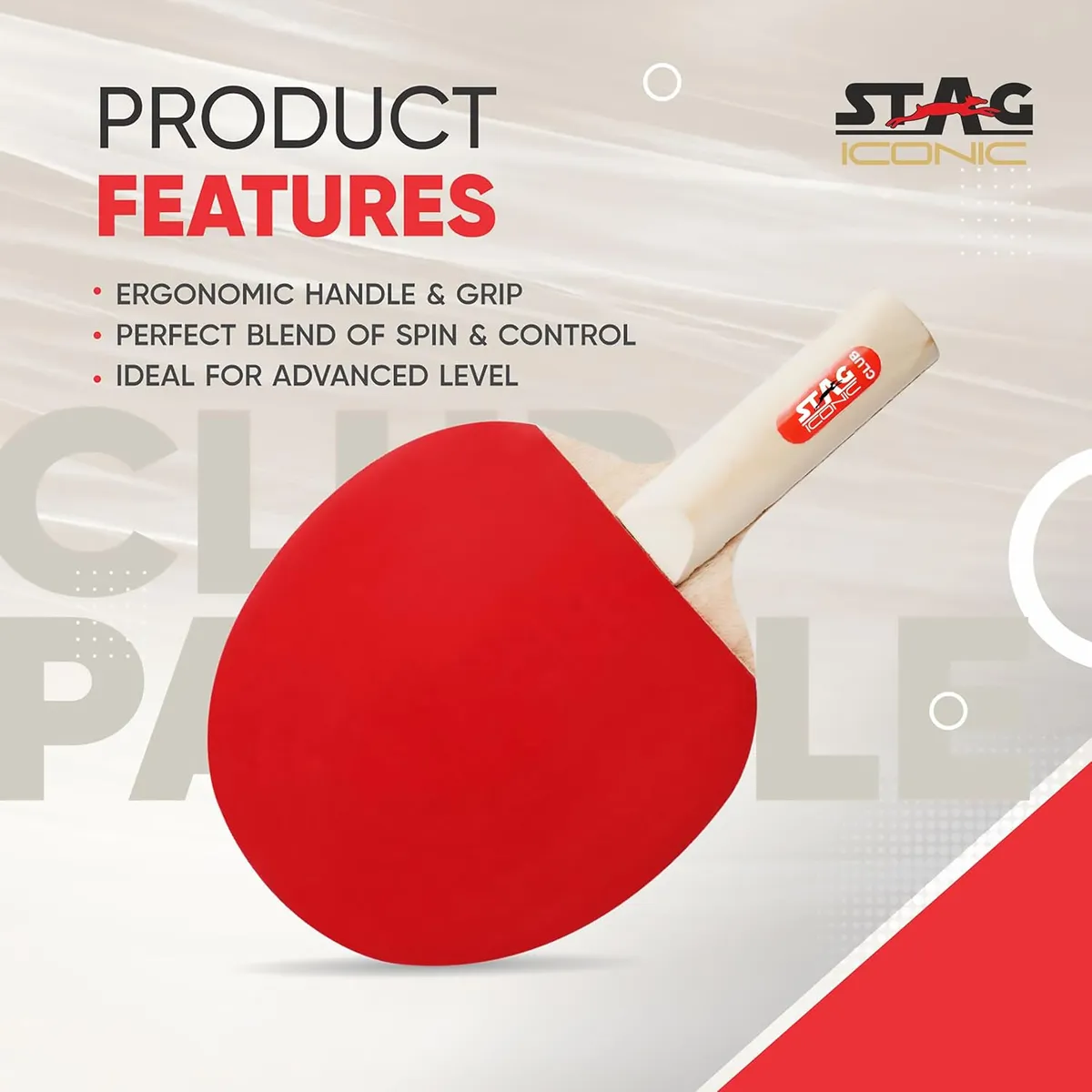 Stag Club Table Tennis Bat