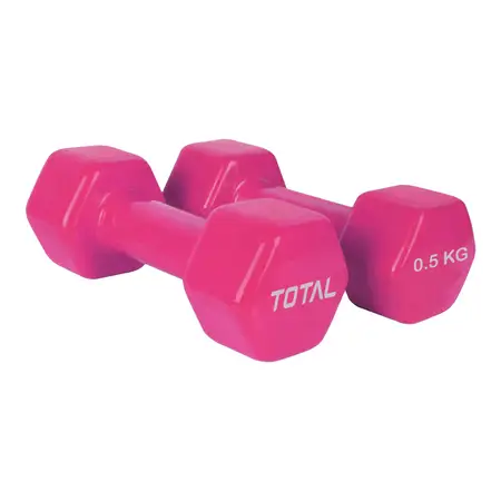 Total Vino Neoprene Dumbbell Pink 0.5 KG Pair