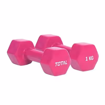 Total Vino Neoprene Dumbbell Pink 1 KG Pair