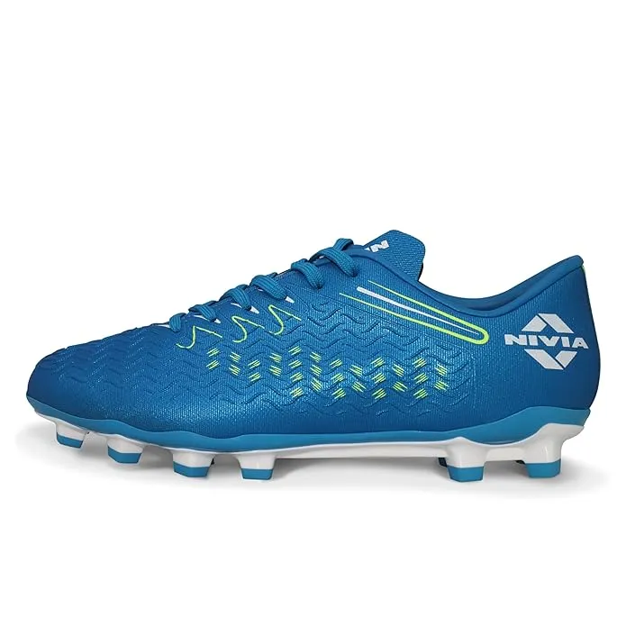 Nivia Nitro Football Studs FB-1663MB Metallic Blue UK 10