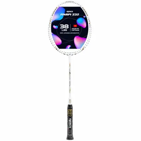 APACS Finapi 232 Badminton Racquet High Tension White 4U G1