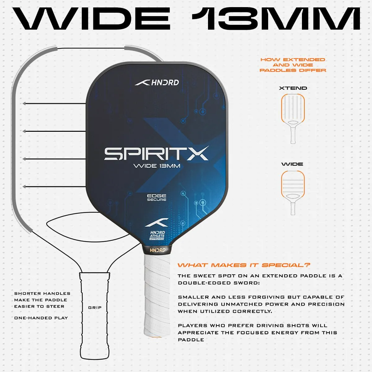 Hundred Spirit-X Wide Pickleball Paddle