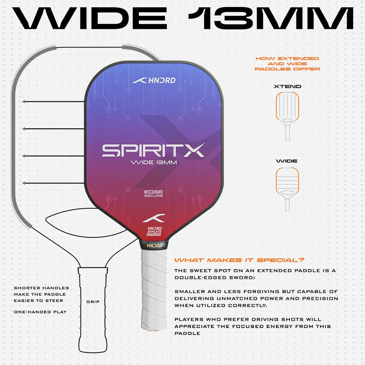 Hundred Spirit-X Wide Pickleball Paddle