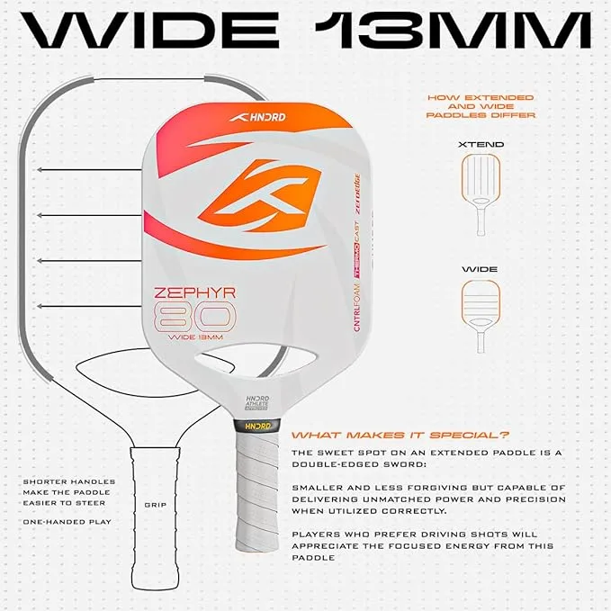 Hundred Zephyr 80 Wide Pickleball Paddle