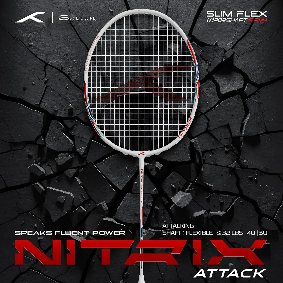 Hundred Nitrix Attack Badminton Racquet