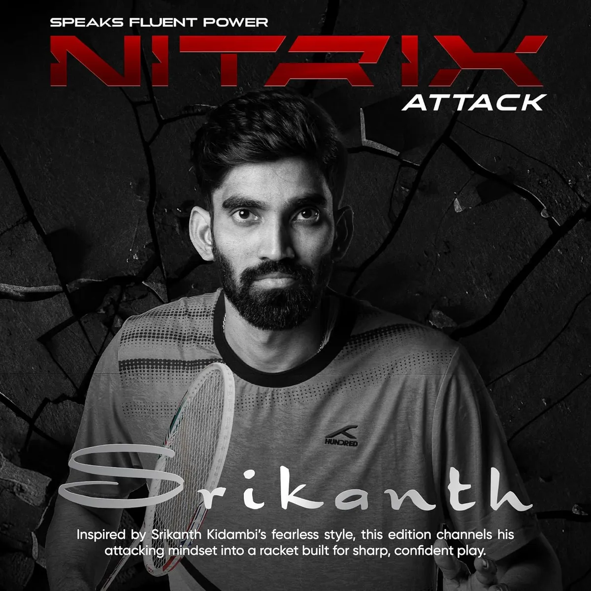 Hundred Nitrix Attack Badminton Racquet