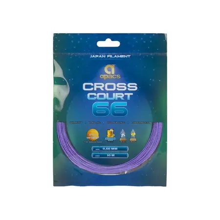 Apacs Cross Court Badminton String High Repulsion Multifilament Purple 10m