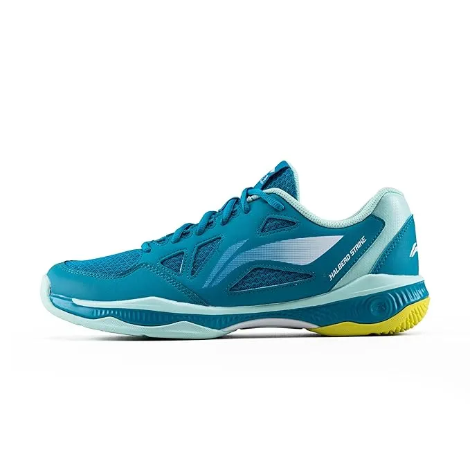 Li-Ning Halberd Strike Badminton Shoes LN Cloud ProbarLoc Non-Marking Blue Jade/Floating Green UK 10