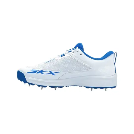 Skechers Cricket Elite Metal Spike Shoes White Light Blue Size 11