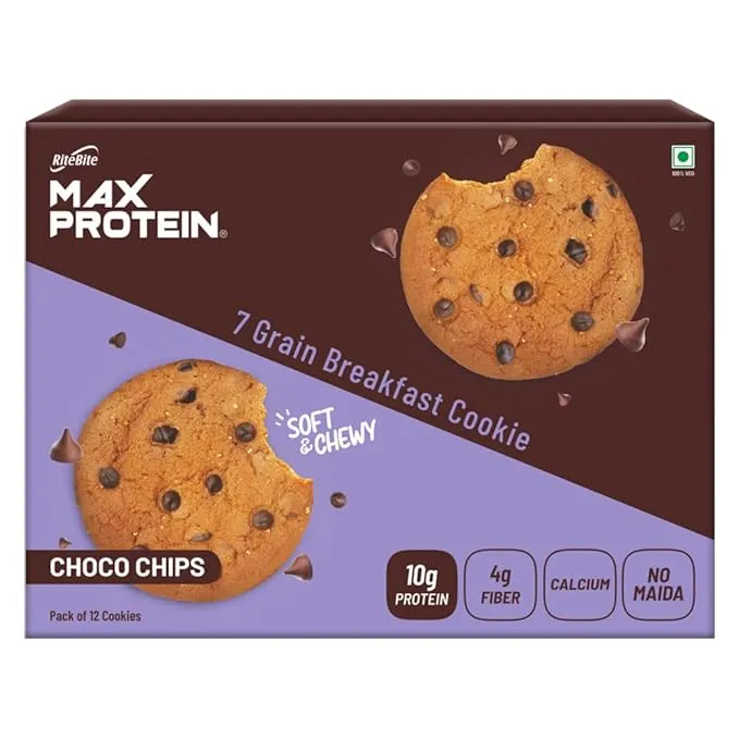 RiteBite Max Protein Choco Chips Cookies