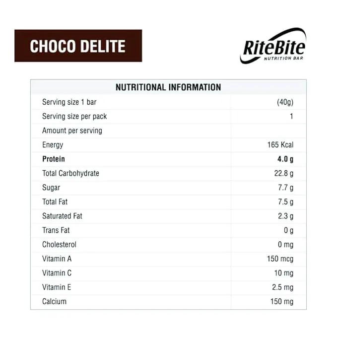 RiteBite Choco Delite Nutrition Bar