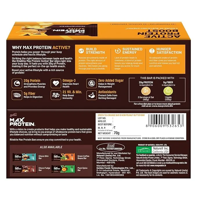 RiteBite Peanut Butter Nutrition Bar