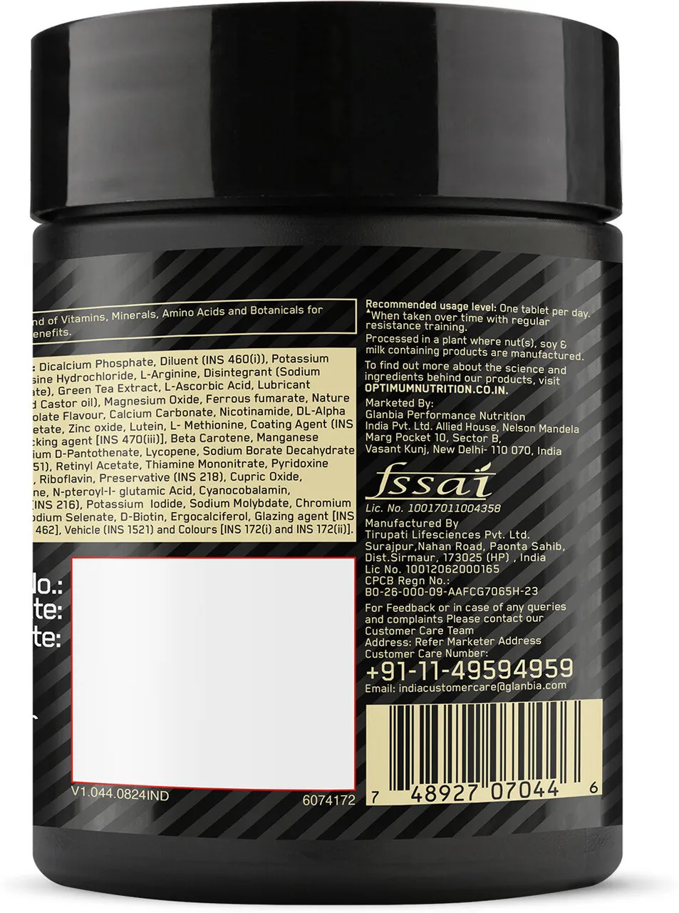 Optimum Nutrition Opti-Men Multivitamin