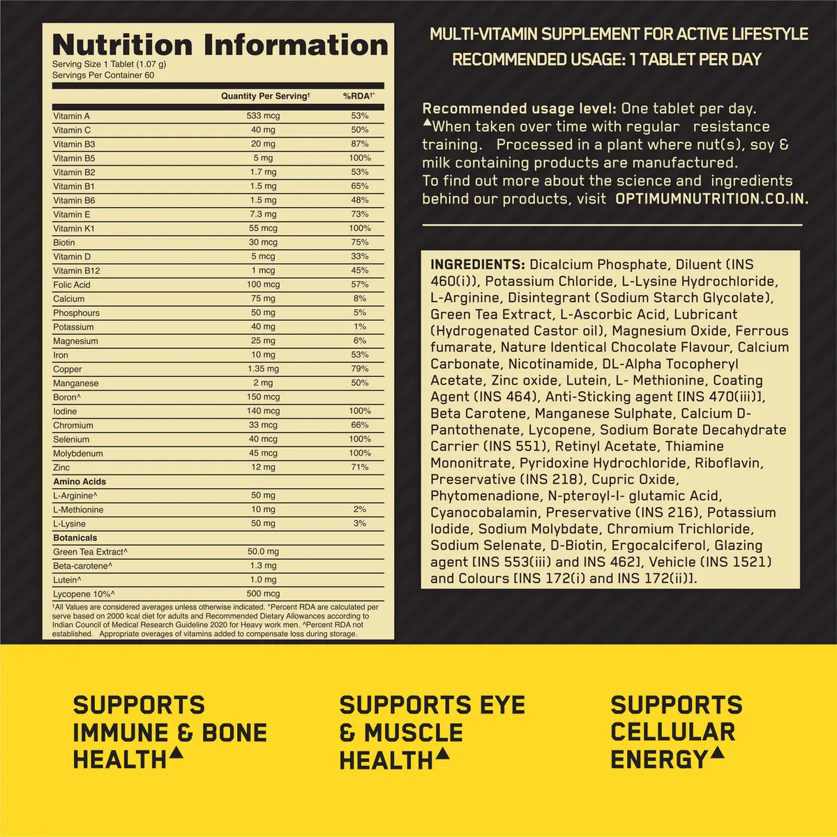 Optimum Nutrition Opti-Men Multivitamin