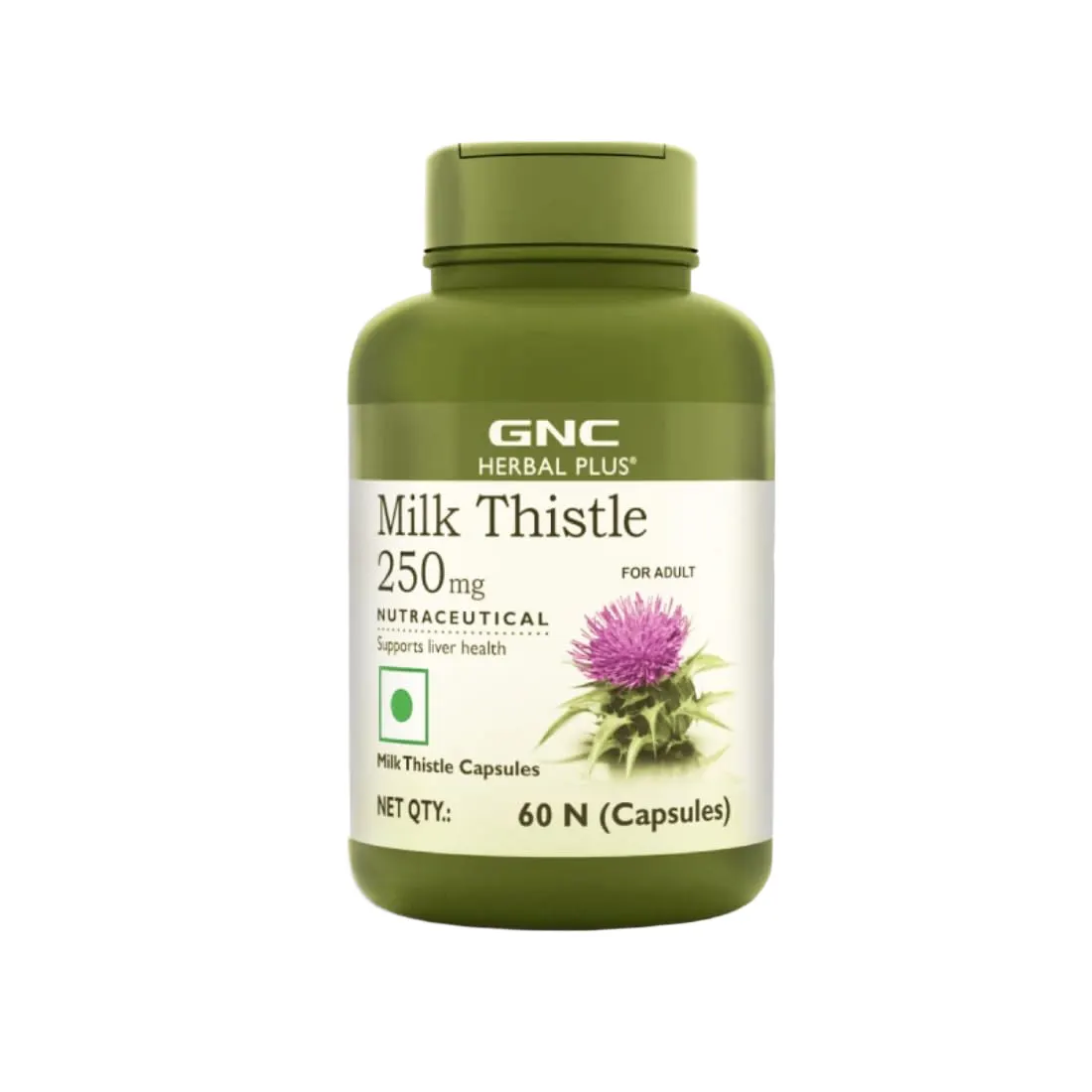 GNC Herbal Plus Milk Thistle 250mg 60 Capsules Liver Health Silymarin