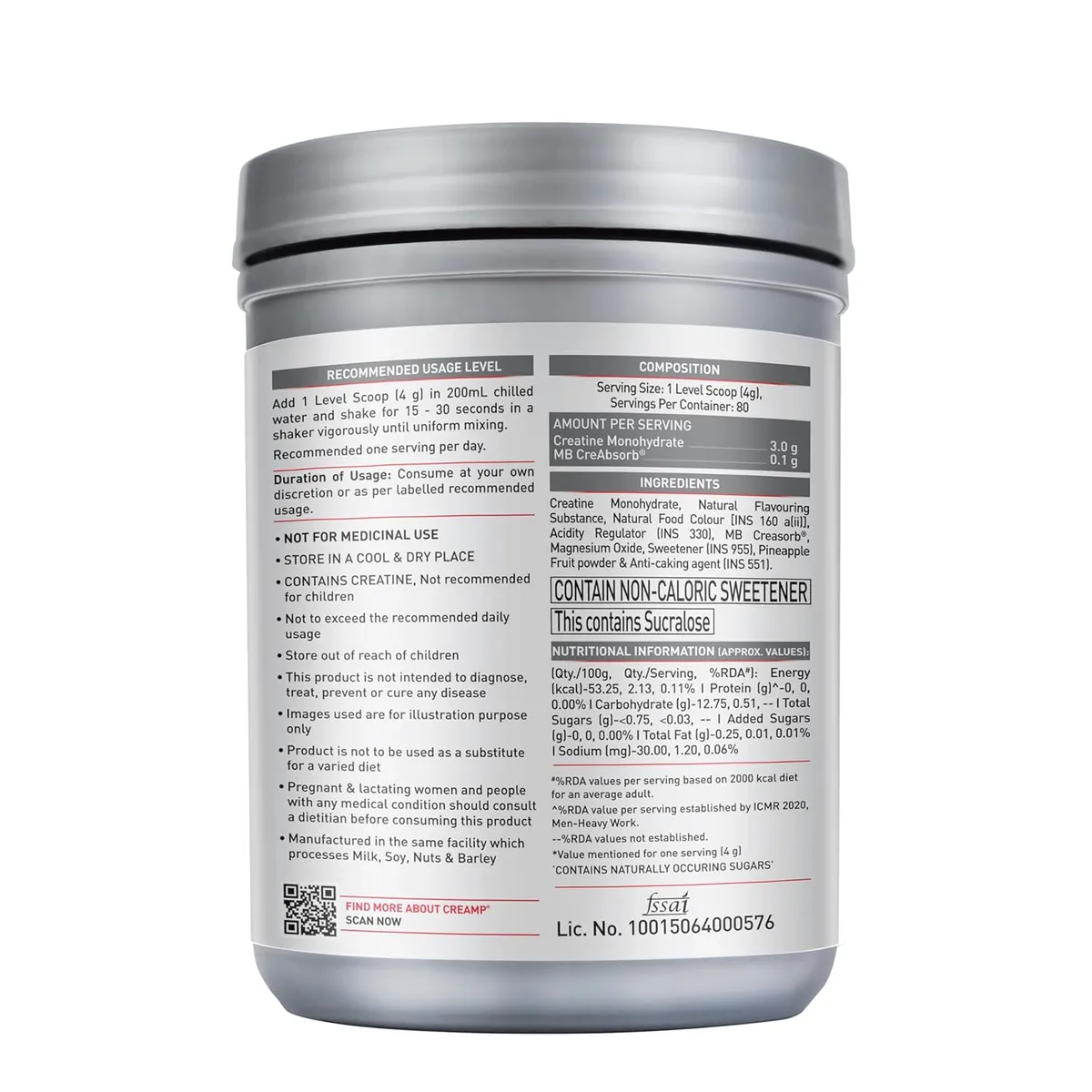 MuscleBlaze CreAMP Micronised Creatine Monohydrate