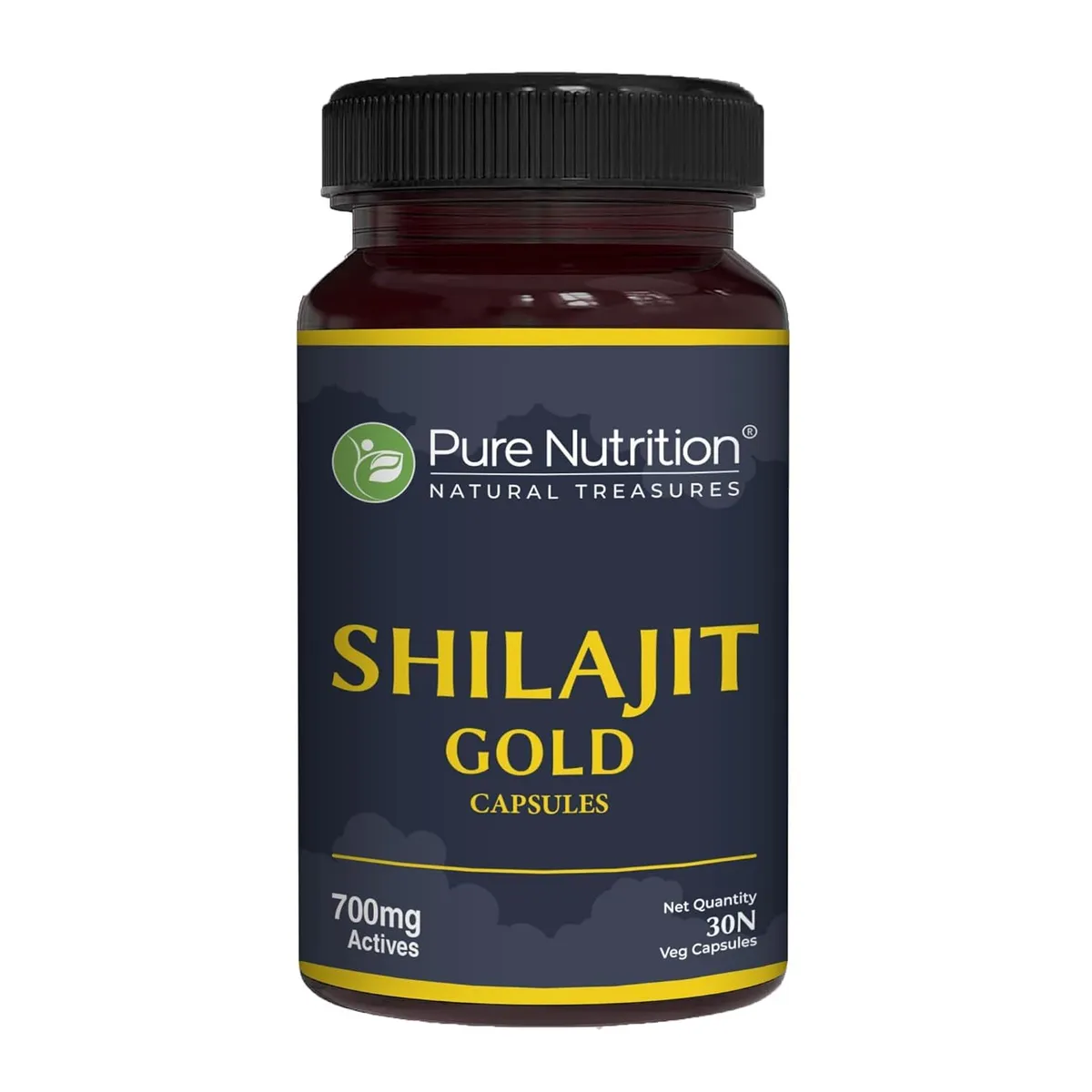 Pure Nutrition Shilajit Triple Gold 700mg Ayurvedic Supplement 30 Veg Capsules Men