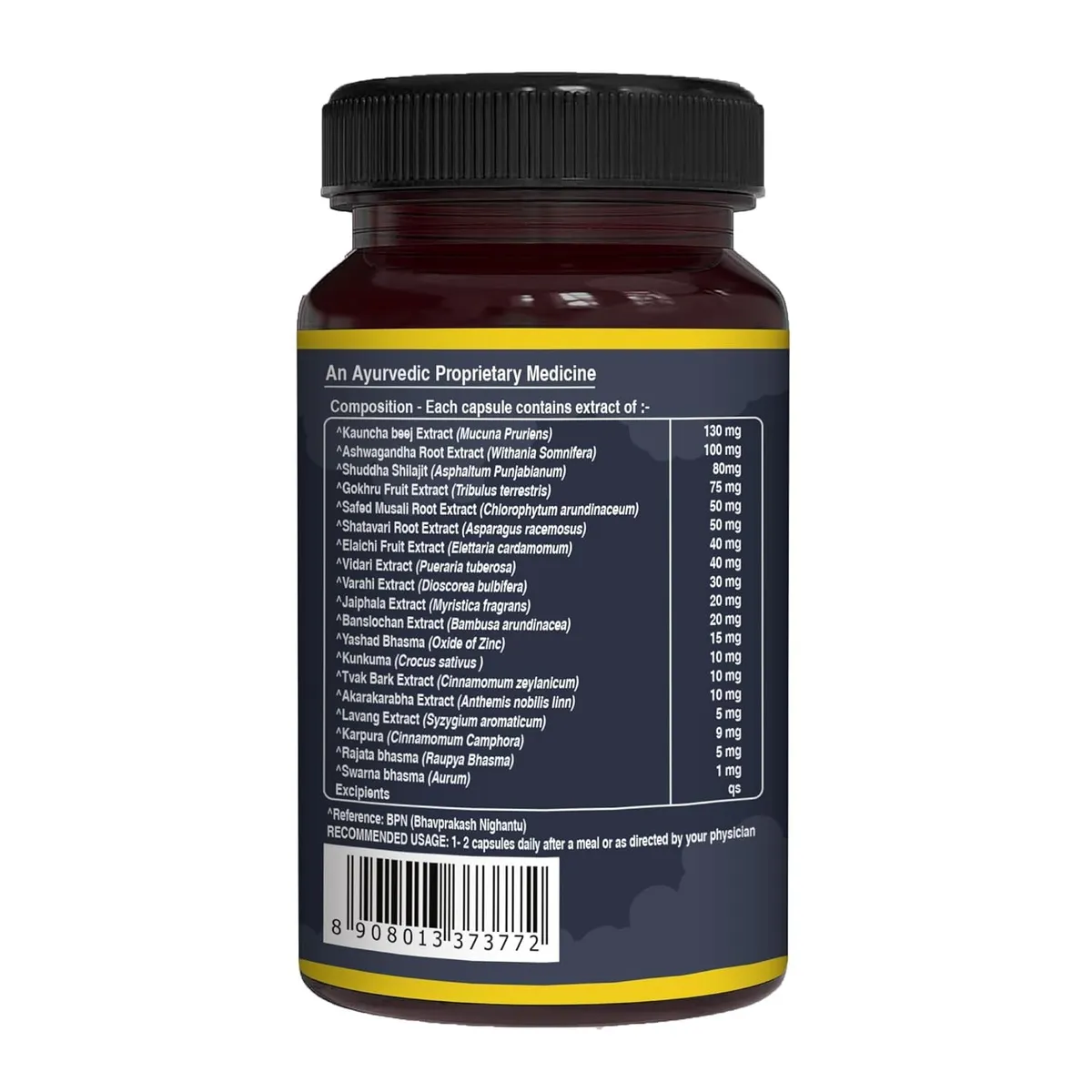 Pure Nutrition Shilajit Triple Gold 700mg Ayurvedic Supplement 30 Veg Capsules Men